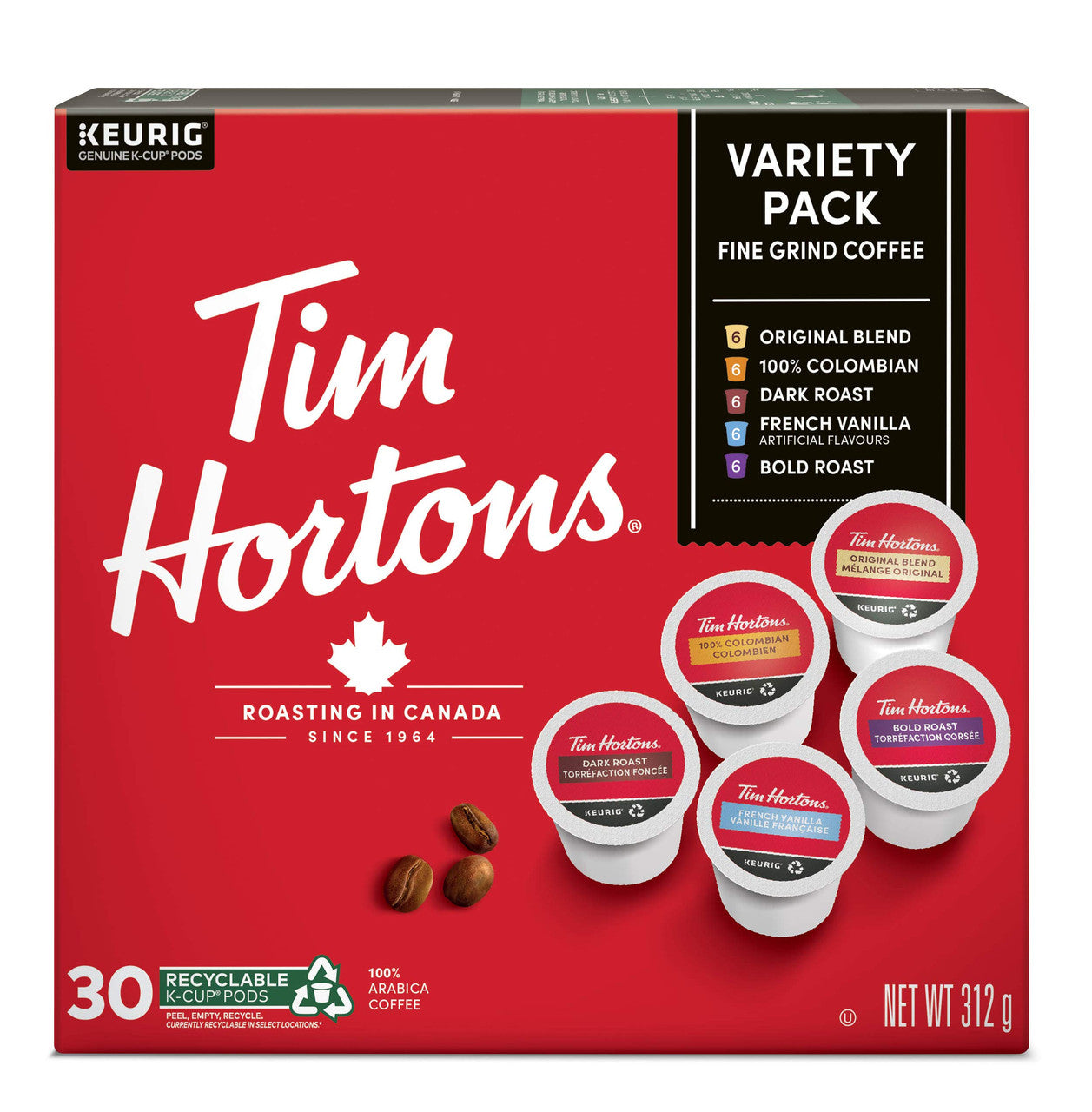 Tim Horton's Variety K-Cup 30 Count {Imported from Canada}